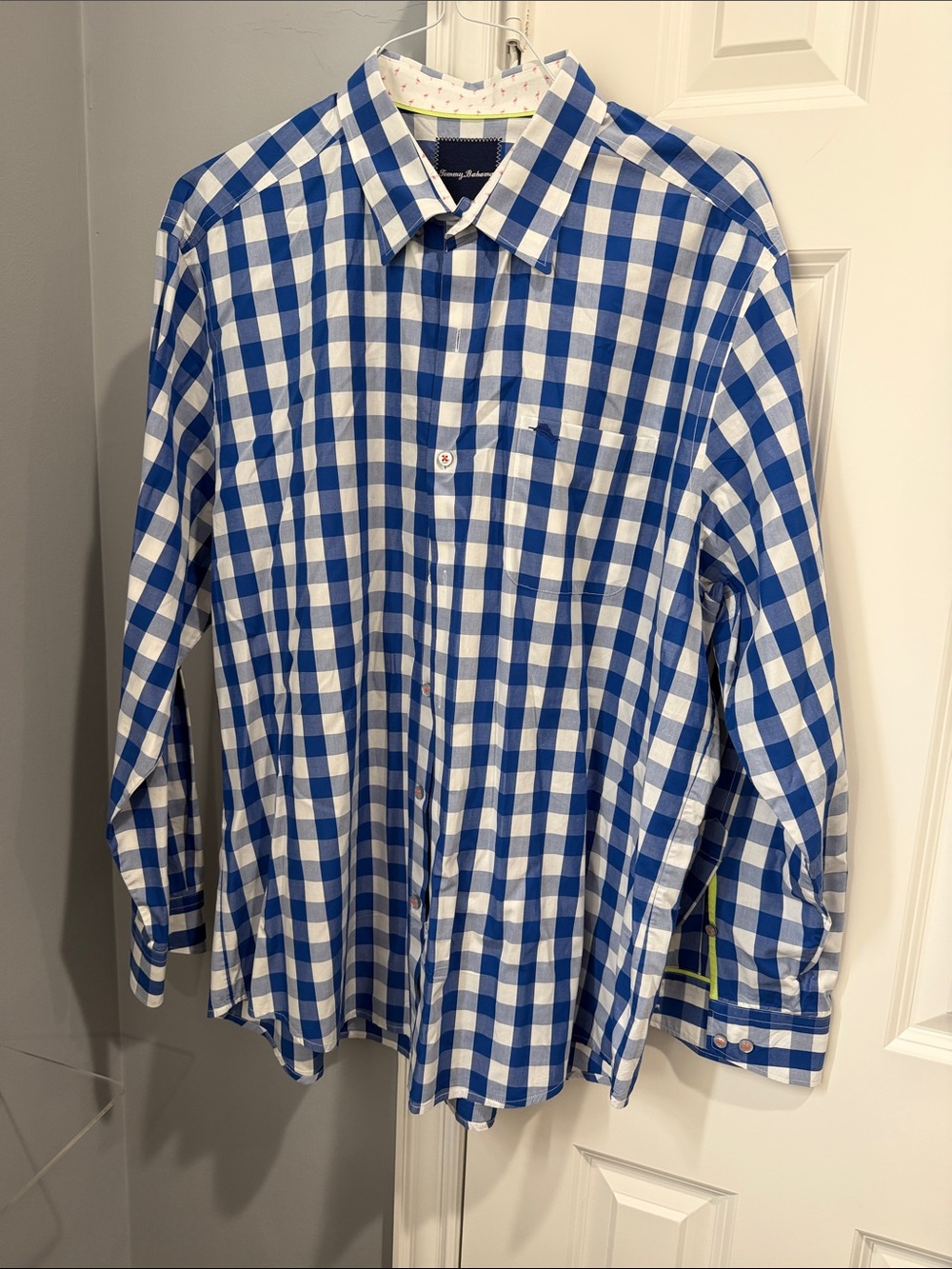 Tommy Bahama Royal Blue & White Gingham Button-Down Shirt